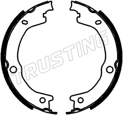 Zestaw szczęk hamulcowych, hamulec postojowy TRUSTING 253.788