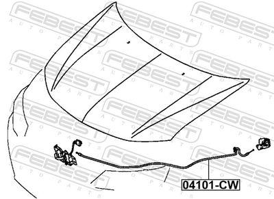 CABLU CAPOTA MOTOR FEBEST 04101CW 1