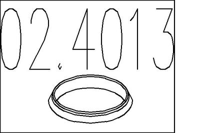 Уплотнительное кольцо, труба выхлопного газа MTS 02.4013 для SUZUKI SPLASH