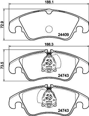 Brake Pad Set, disc brake 8DB 355 040-621