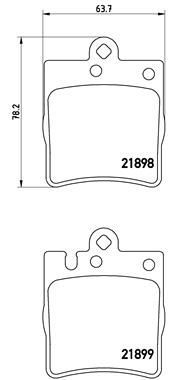 Bromsbeläggssats, skivbroms BREMBO P50033