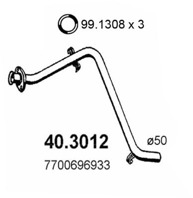 Rura wydechowa ASSO 40.3012