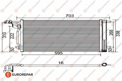 EUROREPAR 1618099680 Радиатор кондиционера  для SEAT TOLEDO (Сеат Толедо)