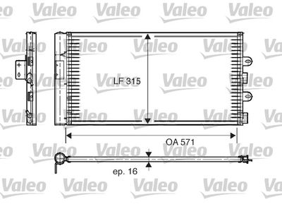 VALEO 817703 Радиатор кондиционера  для FIAT PUNTO (Фиат Пунто)