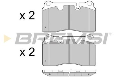 Комплект тормозных колодок, дисковый тормоз BREMSI BP3444 для ASTON MARTIN DB9
