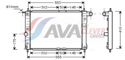 радиатор, охлаждане на двигателя AVA Clever Choice DW2039