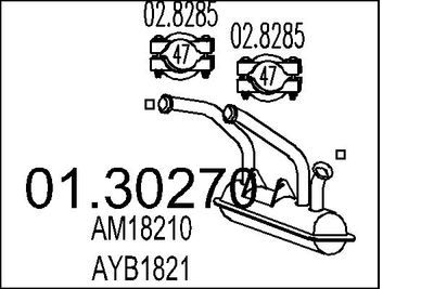 Предглушитель выхлопных газов MTS 01.30270 для CITROËN 2