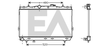 Радиатор, охлаждение двигателя EACLIMA 31R28034 для HYUNDAI ELANTRA