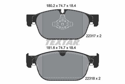 Bromsbeläggssats, skivbroms TEXTAR 2231701