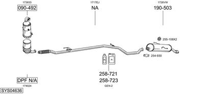 SISTEM DE ESAPAMENT BOSAL SYS04636