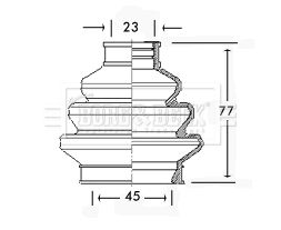 Bellow, drive shaft Borg & Beck BCB2309