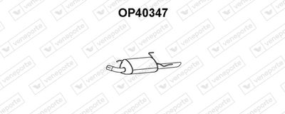 VENEPORTE OP40347 Глушитель выхлопных газов  для OPEL VECTRA B (J96) 1.7 TD (F19)