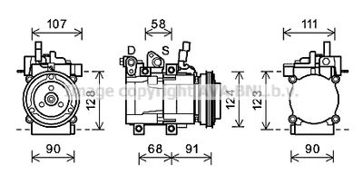 AVA QUALITY COOLING HYK321 Компрессор кондиционера  для HYUNDAI HIGHWAY (Хендай Хигхwа)