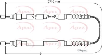 APEC Cable Pull, parking brake CAB1106