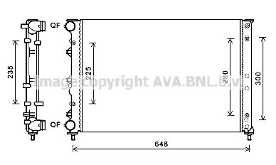 Радиатор, охлаждение двигателя AVA QUALITY COOLING AL2144 для ALFA ROMEO 147