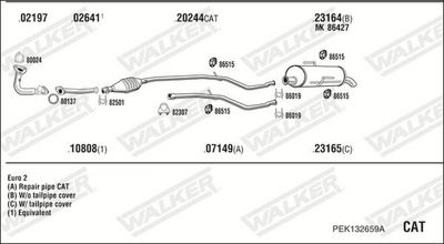SISTEM DE ESAPAMENT WALKER PEK132659A
