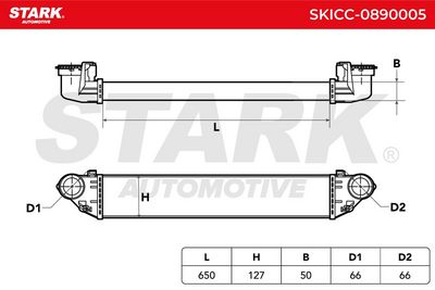 интеркулер (охладител за въздуха на турбината) STARK SKICC-0890005