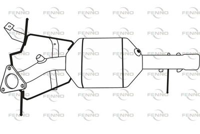 Filtr sadzy / filtr cząstek stałych, układ wydechowy FENNO P9811DPF