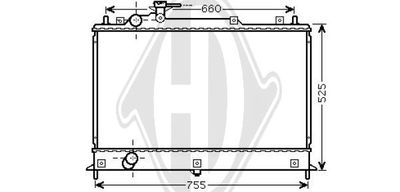Радиатор, охлаждение двигателя DIEDERICHS DCM2282 для MAZDA CX-7