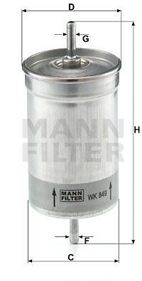 Топливный фильтр MANN-FILTER WK 849 для VOLVO S90