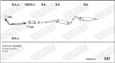 Изпускателна система WALKER AD62218