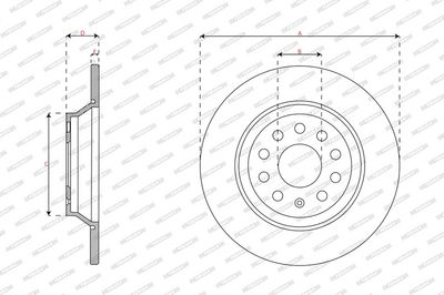 BREMSSCHEIBE FERODO DDF3169C 1
