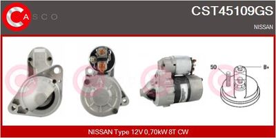 CASCO CST45109GS Стартер  для NISSAN MICRA II (K11) 1.0 i 16V