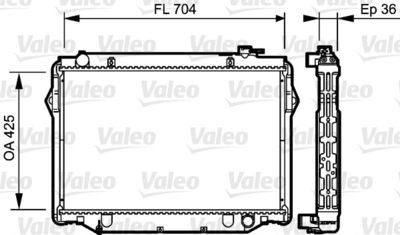 Радиатор, охлаждение двигателя VALEO 734189 для TOYOTA LAND CRUISER
