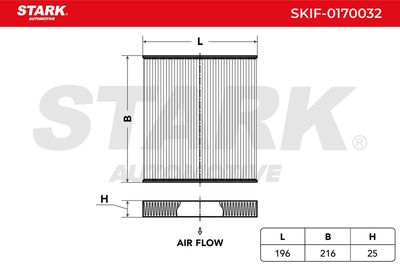 Филтър купе (поленов филтър) STARK SKIF-0170032