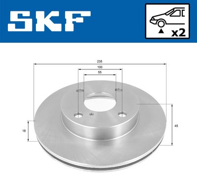 BREMSSCHEIBE SKF VKBD80907V2 1