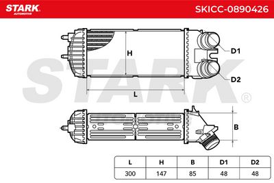 интеркулер (охладител за въздуха на турбината) STARK SKICC-0890426