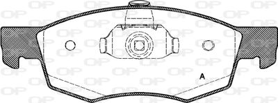 Комплект тормозных колодок, дисковый тормоз OPEN PARTS BPA0172.30 для FIAT DOBLO