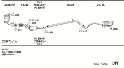 Układ wydechowy WALKER REK017729C