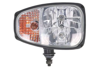 Koplamp Rechts (H1/H7/PY21W/T4W, onderste bevestiging, kleur invoegen: verchroomd, kleur indicator: wit)