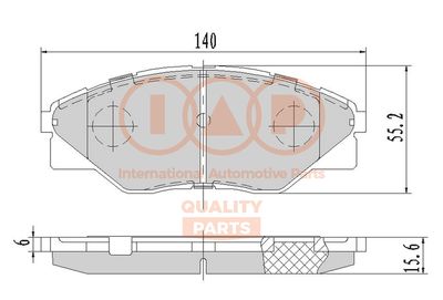 Комплект тормозных колодок, дисковый тормоз IAP QUALITY PARTS 704-17162 для TOYOTA HILUX