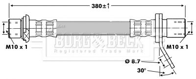 Brake Hose Borg & Beck BBH6752