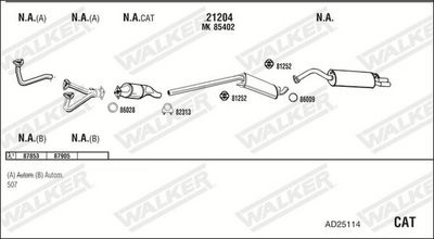 SISTEM DE ESAPAMENT WALKER AD25114