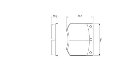BREMSBELAGSATZ SCHEIBENBREMSE BOSCH 0986464914 2