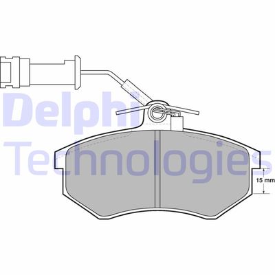 Комплект тормозных колодок, дисковый тормоз DELPHI LP444 для CHERY ELARA