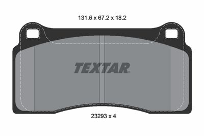 Комплект тормозных колодок, дисковый тормоз TEXTAR 2329301 для NISSAN GT-R