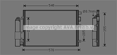 AVA-QUALITY-COOLING RTA5275D Радіатор кондиціонера для NISSAN KUBISTAR (Ниссан Kубистар)