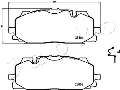 Brake Pad Set, disc brake 500958