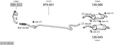 ABGASANLAGE BOSAL SYS10035