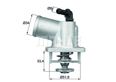 Termostat, kylvätska MAHLE TI 54 92D