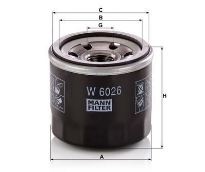 ÖLFILTER MANN-FILTER W6026 1