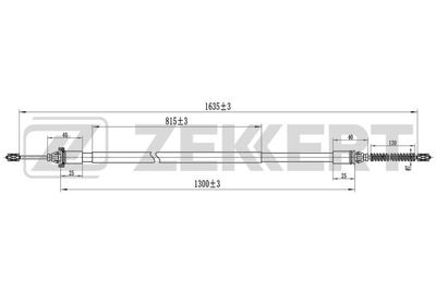 Тросик, cтояночный тормоз ZEKKERT BZ-1053 для VW PASSAT