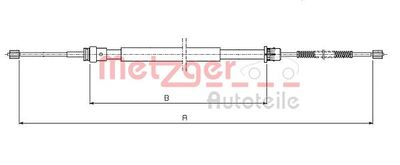 Тросик, cтояночный тормоз METZGER 10.6541 для RENAULT TWINGO