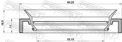 SIMERING AX CARDANIC FEBEST 95HAS55801118C 1