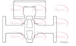 Accessory Kit, disc brake pad APEC KIT532