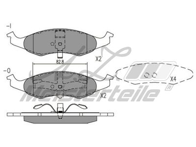 комплект спирачно феродо, дискови спирачки A.Z. Meisterteile AZMT-44-022-2328